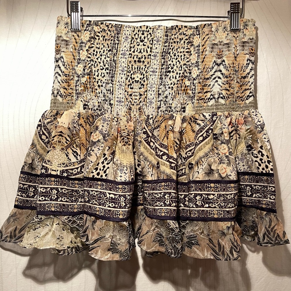 Camilla Silk Shirred Skirt - Moto Maiko